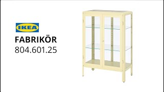 IKEA FABRIKÖR Glassdoor cabinet assembly instruction [upl. by Philbert]