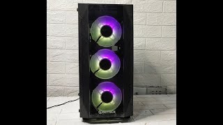 Keytech T1000 ATX Mid Tower Case with Gstorm Phantom 3 in 1 RGB FAN  JCPCHUB [upl. by Mitzie]