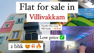 2 BHK flat for sale in villivakkam in 777 sqft \CHENNAI VILLIVAKKAM [upl. by Tiffa428]