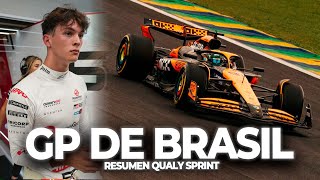 MCLAREN COMANDA en INTERLAGOS y BEARMAN REGRESA  QUALY SPRINT GP de BRASIL  F1 2024 [upl. by Anaoy]