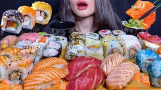 ASMR SUSHI amp SASHIMI PLATTER MUKBANG  EATING SOUNDS shorts [upl. by Kirsten]