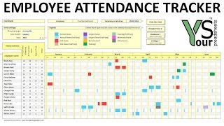 Employee Attendance Tracker spreadsheet [upl. by Eseilana]