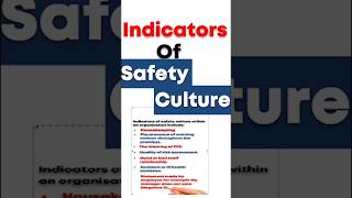 Indicators of health and safety culture with in an organization [upl. by Otokam]