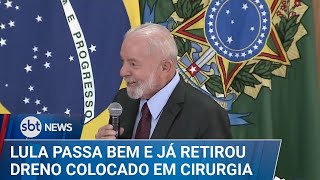 Lula quotpermanece lúcido e orientadoquot após retirada de dreno  SBTNews 131224 [upl. by Yssak183]