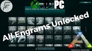 ARK Survival Evolved How to Unlock all Engrams [upl. by Gareri]