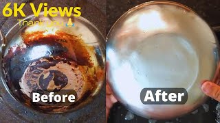 DIY  How to Clean stainless steel Pan  Using Vinegar Baking Soda Salt vinegarbakingsodahack [upl. by Arerrac]