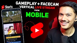 How to do Vertical Live Stream with Facecam From Mobile [upl. by Ecnarrot]