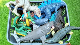 Hunting Found Shark Hungry Mosasaurus Godzilla IndominusRex Dragon TRex Spiderman Dinosaur [upl. by Acirej]