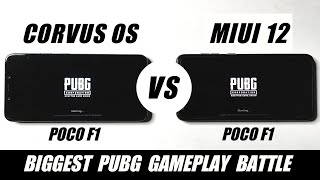 CORVUS OS VS MIUI 12  POCO F1 PUBG GAMEPLAY TEST  REALLY CORVUS BEATS THE MIUI 12 IN GAMING [upl. by Gilletta]