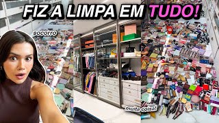 FIZ UMA LIMPA NO MEU QUARTO DE MAKE CLOSET E BANHEIRO [upl. by Nosnirb]