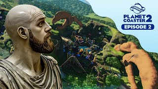 LE SCULTEUR FOU  On construit Le plus beau Parc de PLANET COASTER 2  Episode 2 [upl. by Ahsile]