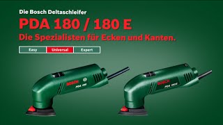 Bosch stellt vor Deltaschleifer PDA 180 und PDA 180 E [upl. by Terrilyn589]