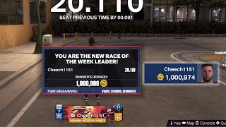 I WON 1 MILLION VC FOR WINNING THE NBA 2K24 RACE OF THE WEEK SEASON 3 WEEK 6 [upl. by Jasper914]