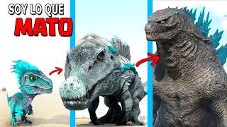 SOY LO QUE MATO en ARK Evoluciono de DINOSAURIOS GIGACHAD a KAIJU GODZILLA Rey de los Monstruos [upl. by Eniac800]