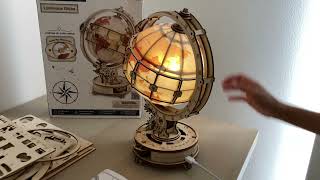 ROKR Luminous Globe DIY Wooden Puzzle [upl. by Dupuy214]