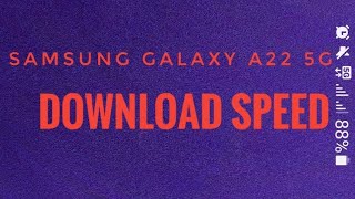 Samsung A22 5G with 5G Internet speed test [upl. by Peednam]