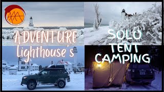 Unforgettable Solo Camping in Freezing Cold  Michigan Lighthouse Adventure [upl. by Idou]