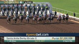 Santa Anita Derby Gr I  April 8 2017 [upl. by Lacsap365]