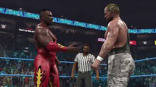 Bushwhacker Luke Vs Booker T Wwe 2k23 [upl. by Wollis]