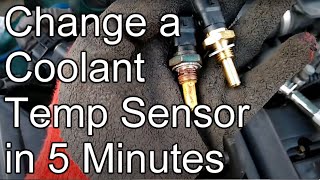 How to Change Coolant Temperature Sensor in 5 Minutes Corsa Agila Astra [upl. by Eornom293]