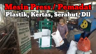 Mesin Press Pemadat Plastik Sistem Manual 081315254444  081285244434 MesinSerbaguna [upl. by Launcelot36]