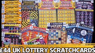 £44 WORTH OF UK SCRATCH CARDS TODAY PROFIT OR LOSS [upl. by Attennaj934]