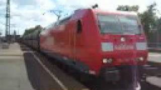 Freight Train 185 197 1 with coal wagons from Poland drive through Stuttgart Untertürkheim [upl. by Anabel]