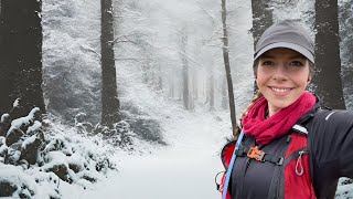 WINTER IN A YORKSHIRE FOREST  Relaxing Snowy ASMR Forest Run [upl. by Nnek]