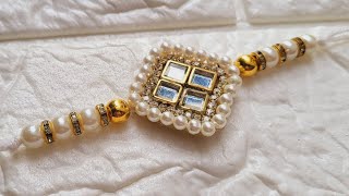 How to make rakhi at home easy and beautiful • Rakhi banane ka tarika • Rakhi making ideas at home [upl. by Ramyar]