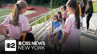 NJ students dedicate powderpuff football game to teen diagnosed with cancer [upl. by Huebner]