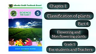 classification of plants flowering and non flowering plants chapter 1 part 4 grade5 sindhboard [upl. by Combes]