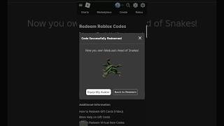 Redeeming Medusas Head of Snakes roblox robloxcodes music [upl. by Godden]