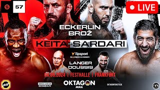 OKTAGON 57 Eckerlin vs Brož  LIVE STREAM  MMA FIGHNT COMPANION  Frankfurt Germany  MAIN CARD [upl. by Nodnerb]