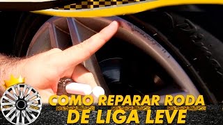 Reparando Roda de Liga Leve Riscada  Reforma de Rodas Tirar Riscos Ralados Roda Alumínio [upl. by Audi]