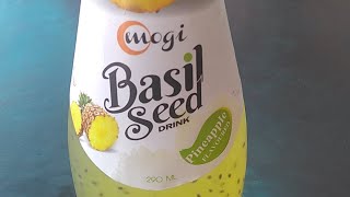 Mogi Basil Seed Drink  Nutritional Value and Quick Review Hindi Live Video [upl. by Rebliw]