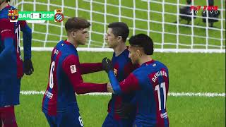 BARCELONA VENCE BEM NESSE DOMINGO  GAMEPLAY COMPLETA PES 2021 [upl. by Aikimat866]