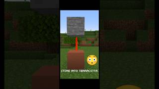 Turn Stone🪨 into terracotta in minecraft minecraft [upl. by Sylas]