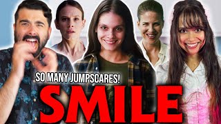 We Watched SMILE For the First Time Smile Movie Reaction  SO MANY JUMPSCARES [upl. by Araiet]