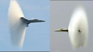 Jets breaking sound barrier SONIC BOOM Compilation [upl. by Onirefes]