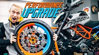 PERFORMANCE UPGRADE Duke 390 street build  part 3  RokON vlog 77 [upl. by Eeliab]