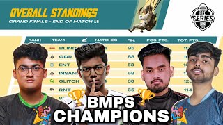 🏆BMPS Points Table  Winners  Champions  Overall standings  Pro Series Lan Event [upl. by Alten124]