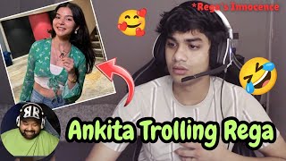 Innocent Rega🤣  Ankita amp GoldyBhai Trolling Rega🤣 regaltos rega funny [upl. by Anrahc]