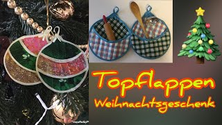 Topflappen selber nähen  für Anfänger  Weihnachtsgeschenk  Geschenkidee  Stoffresteverwertung [upl. by Htebasyle]