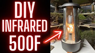 DIY INFRARED HEATER  No Electricity Needed For Greenhouse Heat [upl. by Ahsinehs]