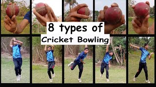 All Types Of Bowling in Cricket  Grip amp Action FastSpin Bowling  Challenge to You [upl. by Gilmer905]