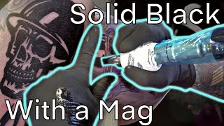 How To Tattoo  Packing Solid Black With A Mag [upl. by Holofernes]