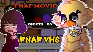 FNAF movie cast react to their originals FNAF VHS  FNAF Afton Family 💜Gacha react to TikTok [upl. by Lednic17]