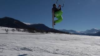 KitingBenny Snowkite Fun at Reschensee 2017 [upl. by Niarb]