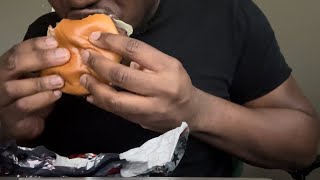 HARDEE’S ASMR MUKBANG  Angus Burger amp Fries No Talking [upl. by Herrod609]