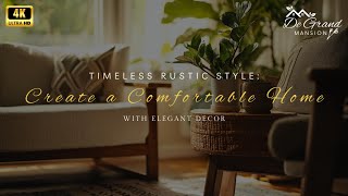 Timeless Rustic Style Create a Comfortable Home with Elegant Decor [upl. by Adiraf]